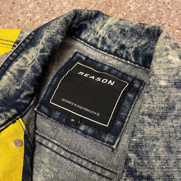 Reason Lightweight Yellow and Red Shirt Jacket - Picture 2 of 4